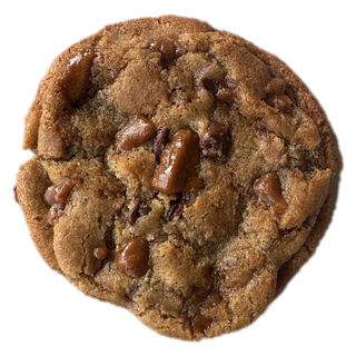 Brown butter chocolate chip cookie with toffee pieces